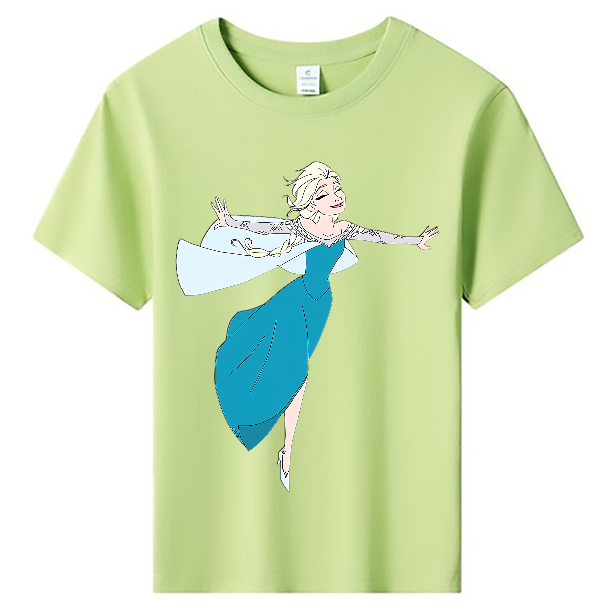 （画像用） アナと雪の女王 アンナ エルサ Frozen Anna Elsa 綿100％キッズTシャツ（フロントプリント）